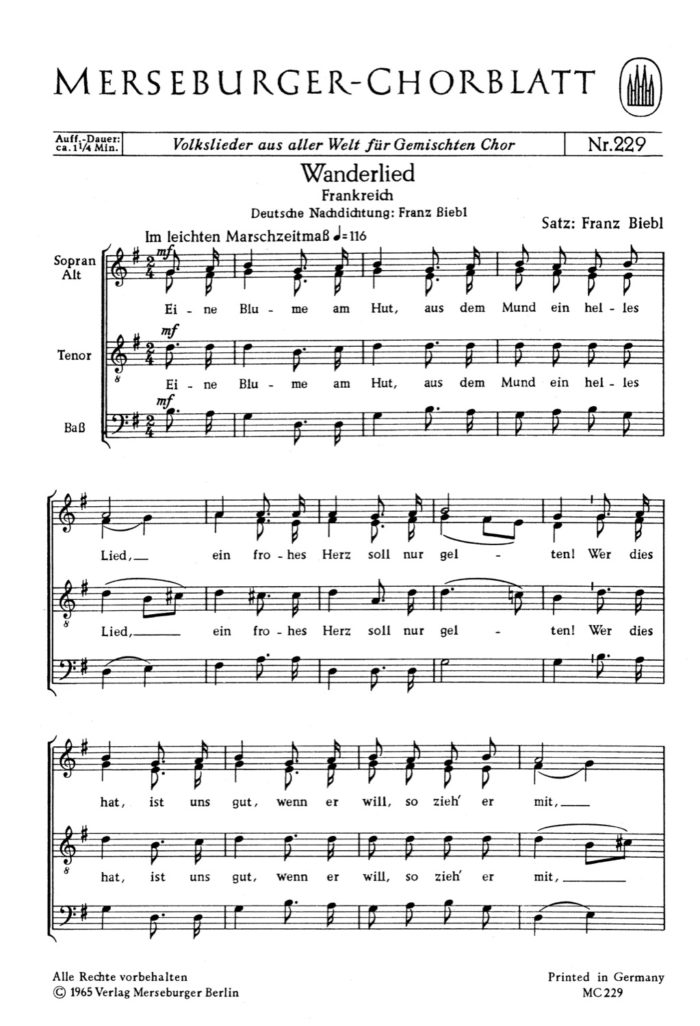 Wanderlied (Frankreich)